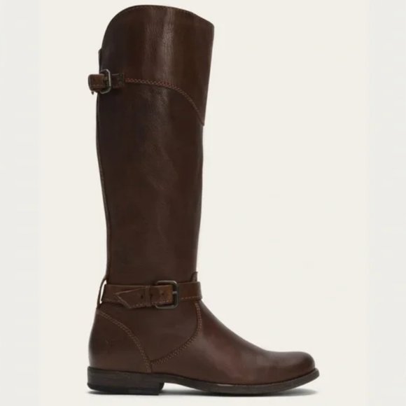Frye Shoes - FRYE Women's Phillip Riding Boot Dark Brown #76844 Size 9